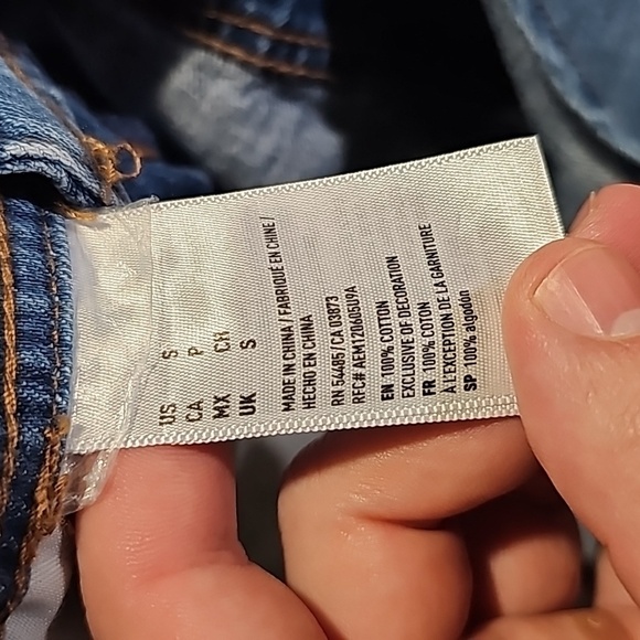 American Eagle small new with tags overall jean shorts - Picture 7 of 8